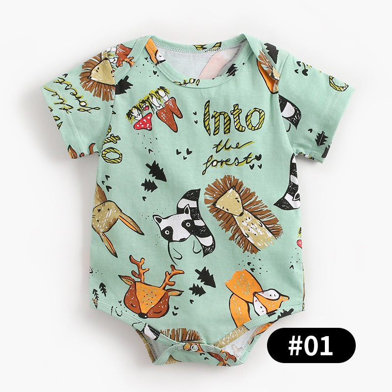 Animal Print Baby Bodysuits, 100% Pure Cotton Material, 0-36Months